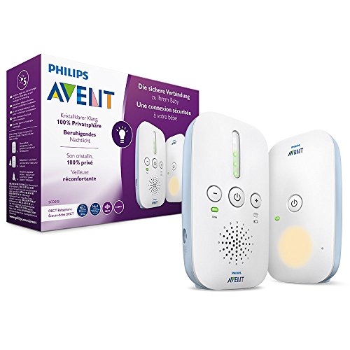 Philips Avent Audio-Babyphone SCD503/26, DECT-Technologie, Eco-Mode, 24 Std. Laufzeit, Nachtlicht