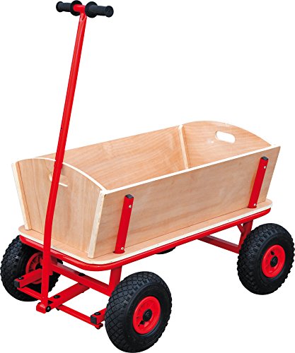 small foot 9912 Bollerwagen  Maxi  aus Holz und Metall, mit Gummibereifung