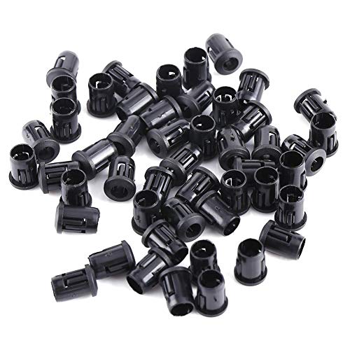 50Pcs LED Halter Plastik schwarz Lampen Einfaßungs Dioden Halter Klipp Lünette Befestigung Verkleidungs Anzeigen für LEDs 3mm 5mm 8mm 10mm(5mm)