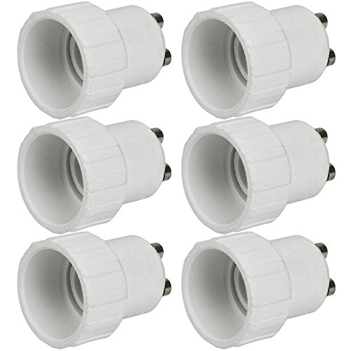 MENGS 6 Stück Lampensockel Adapter Konverter GU10 Fassung auf E14 Lampensockel Lampenadapter für LED, Halogen und Energiesparlampen