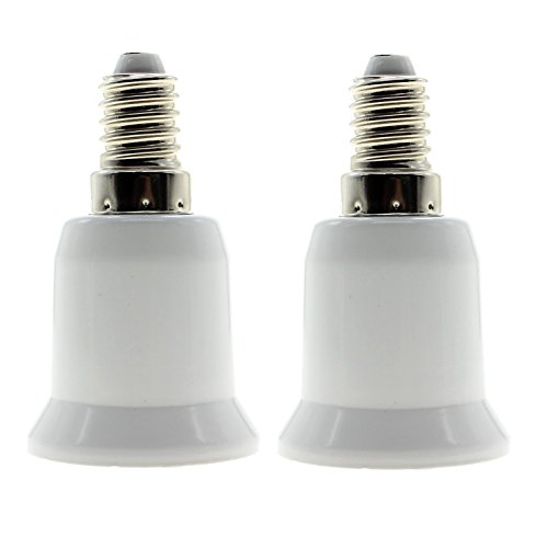Lampensockel adapter E14 Fassung auf E27 Sockel Lampenadapter LED-Glühlampe Brandschutz Lampenfassung Konverter (2 Stück)