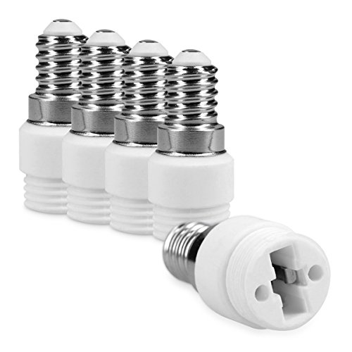 kwmobile 5x Lampensockel Adapter Konverter E14 Fassung auf G9 Lampensockel für LED-, Halogen-, Energiespar Lampen