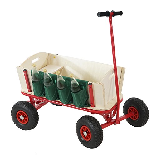 Mendler Bollerwagen Handwagen Leiterwagen Oliveira inkl. Sitz, Bremse, Flaschenhalter