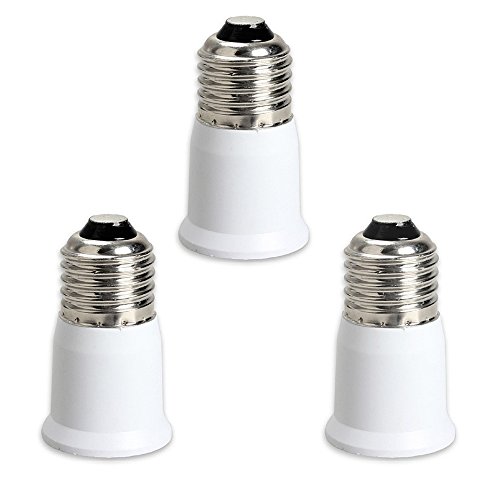 FINELED E27 auf E27 Adapter-Sockel, E27-Konverter für Lampenfassungen, 3er Pack