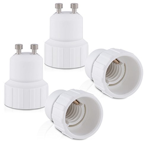 kwmobile 4x Lampenadapter Konverter GU10 Fassung auf E14 Lampensockel für LED-, Halogen-, Energiespar Lampen