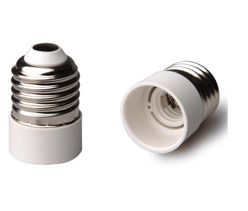 2 Stück LEDmich ® E27 zu E14 LEDmich ® Lampensockel Adapter Konverter Fassung für LED und Energiesparlampe 2x