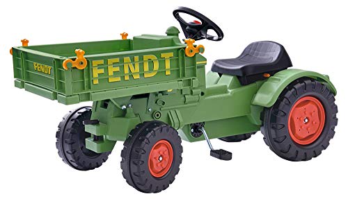 BIG Spielwarenfabrik 800056552 - Fendt Geräteträger, Kinder-Trettraktor, große Ladefläche, ab 3 Jahren