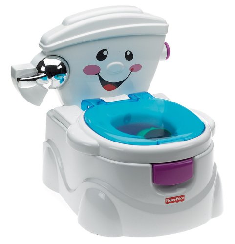 Fisher-Price P4326 Meine erste Toilette Töpfchen und Toilettensitz mit Musik und Soundeffekten Toilettentrainer für Kleinkinder