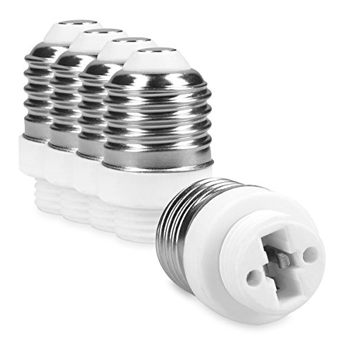 kwmobile 5x Lampensockel Adapter Konverter E27 Fassung auf G9 Lampensockel für LED-, Halogen-, Energiespar Lampen