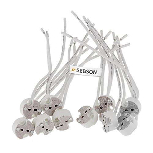 SEBSON® 10er-Pack GU5.3 / MR16 Fassungen aus Keramik