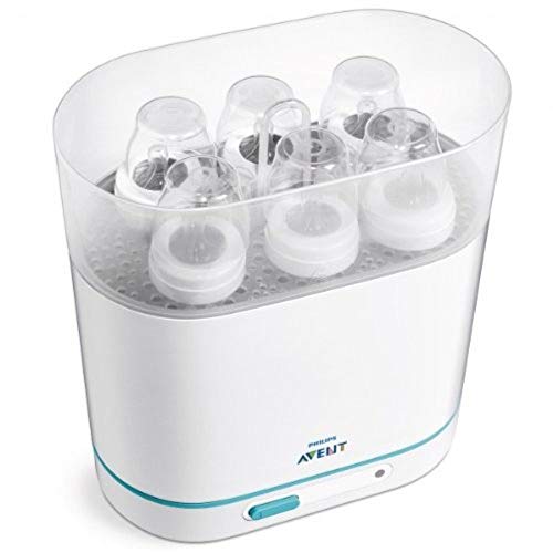 Philips Avent SCF285/02 Elektrischer 3-in-1 Dampfsterilisator, weiß/türkis