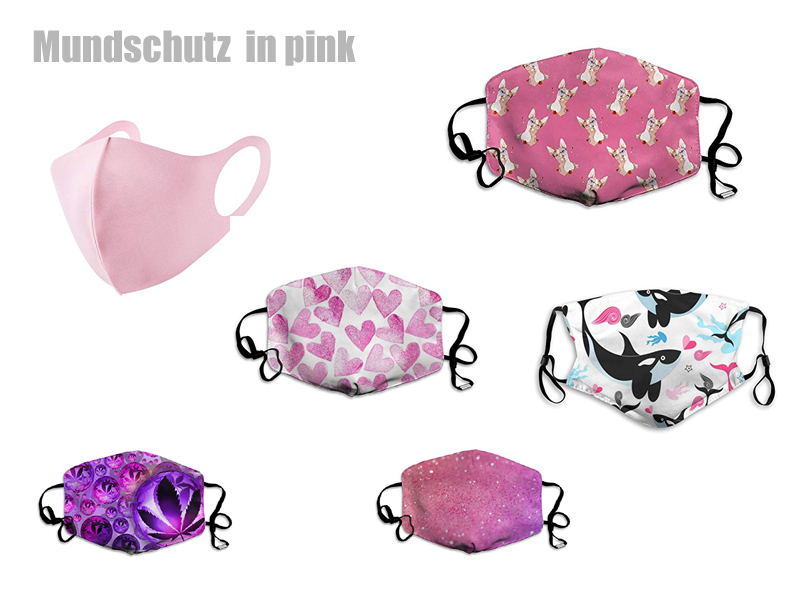 Mundschutz pink